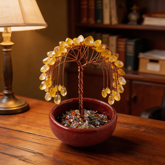 ✨ “Handmade Crystal Tree Vase” – Each One a Life Sculpted by Artisan Hands | Natural Crystals × Antique Bronze Branches × Terracotta Base | Fully Handcrafted, One-of-a-Kind 🌍💎🌿