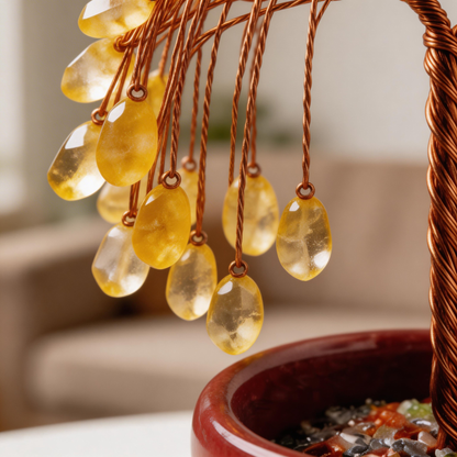 ✨ “Handmade Crystal Tree Vase” – Each One a Life Sculpted by Artisan Hands | Natural Crystals × Antique Bronze Branches × Terracotta Base | Fully Handcrafted, One-of-a-Kind 🌍💎🌿