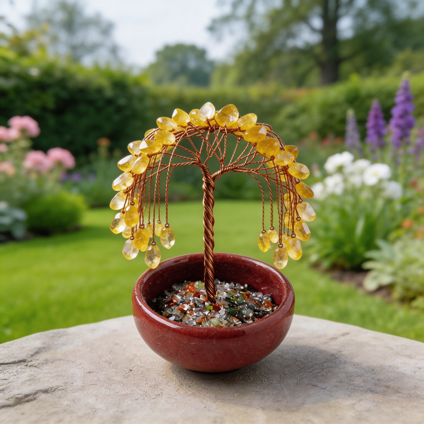 ✨ “Handmade Crystal Tree Vase” – Each One a Life Sculpted by Artisan Hands | Natural Crystals × Antique Bronze Branches × Terracotta Base | Fully Handcrafted, One-of-a-Kind 🌍💎🌿