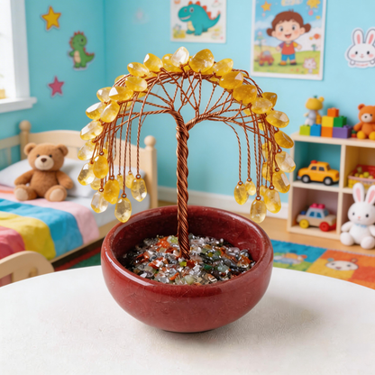 ✨ “Handmade Crystal Tree Vase” – Each One a Life Sculpted by Artisan Hands | Natural Crystals × Antique Bronze Branches × Terracotta Base | Fully Handcrafted, One-of-a-Kind 🌍💎🌿