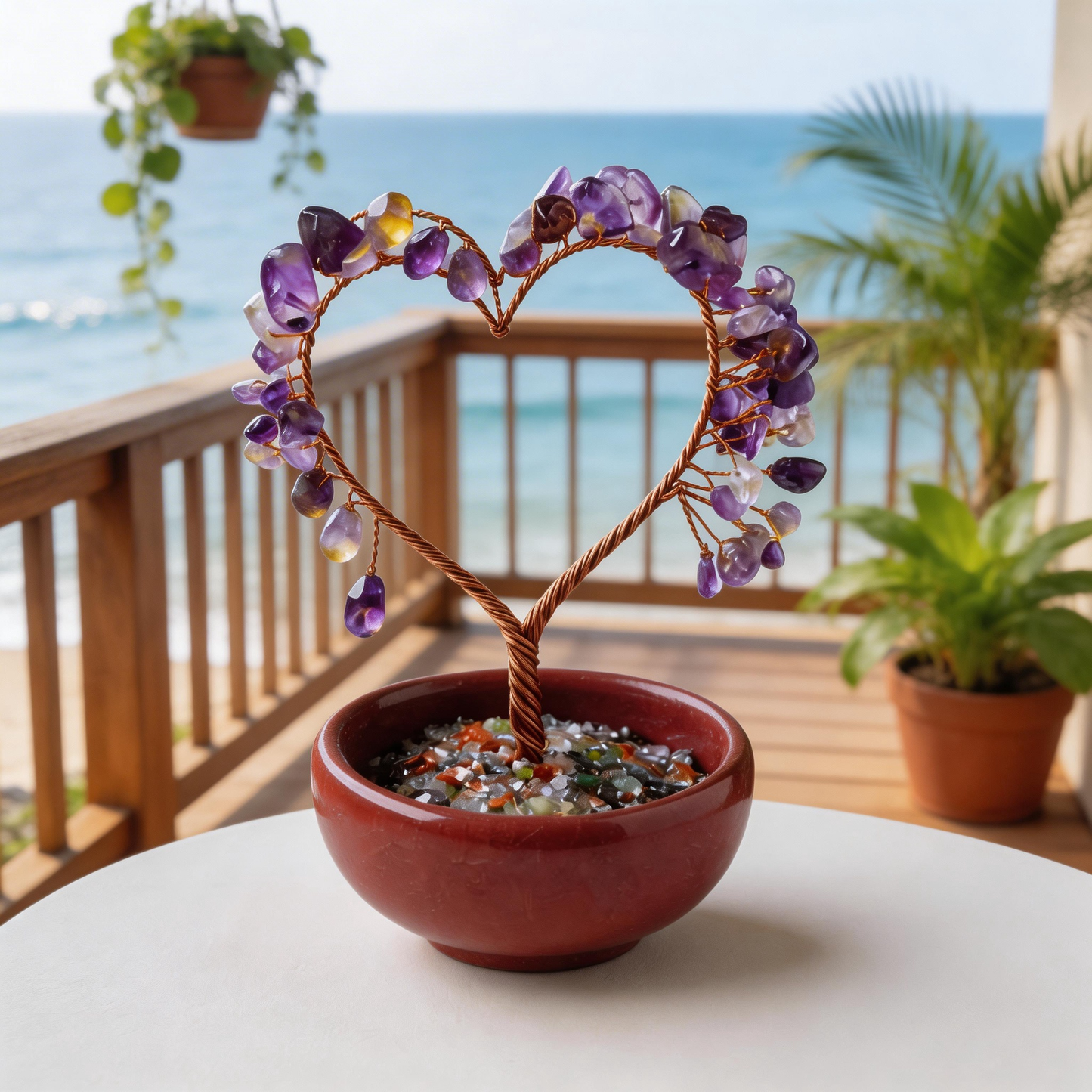 Magical Amethyst Fortune Tree | Handcrafted Crystal & Bronze | Desk or Living Room Decor | Perfect Gift for Entrepreneurs & Home Lovers | Glowing Purple Star Map Display”✨
